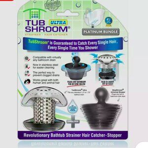 Bathroom Sink Drain Protector in Stainless Steel with StopShroom